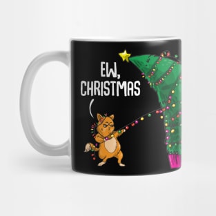 Cat Destroying Christmas. Sweatshirt For Cat Lovers and Christmas Parties. Mug